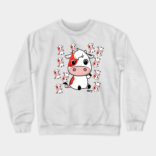 Strawberry the Cow by Big Chief Crewneck Sweatshirt